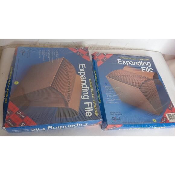 Vintage Smead Expandable Files Alphabetical A-Z Letter Size K117A Set of 2 - Picture 6 of 6